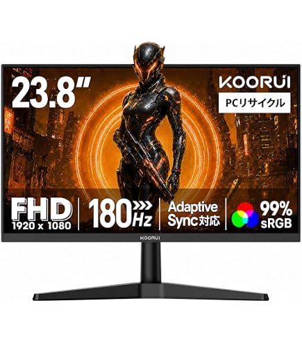 KOORUI 24インチ　ゲーミングモニター　24E3 165Hz Amazon.co.jp: KOORUI 24インチ ゲーミングモニター 24E3 ゲーム